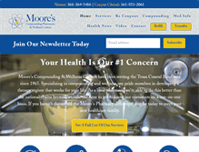Tablet Screenshot of moorespharmacy.com